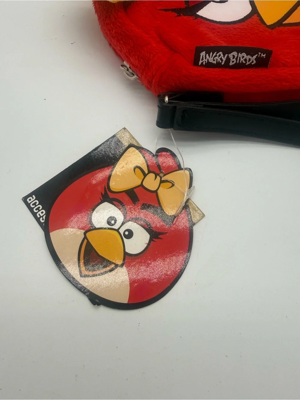Angry Birds Ruby Female Red Bird Plush Wristlet Coin Purse Accessory Innovations
